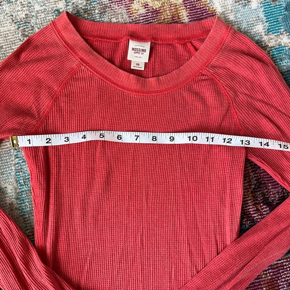 EUC Mossimo women’s small fitted thermal orange shirt flattering top worn twice - Picture 11 of 13
